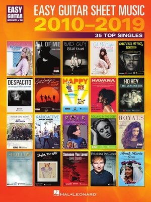cover image of Easy Guitar Sheet Music 2010-2019